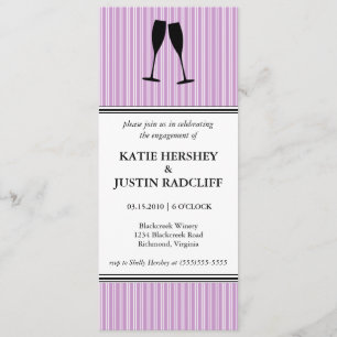 Invitation du Champagne Toast Engagement Party