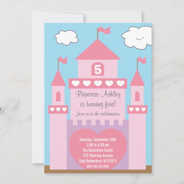 Invitation du château de Princess (Devant)