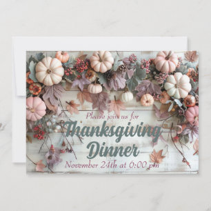 Invitation du Citrouille du dîner de Thanksgiving