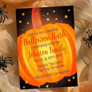 Invitation du citrouille Halloween Bash Party