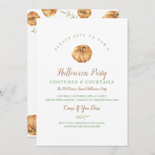Invitation du citrouille Halloween Party