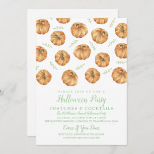 Invitation du citrouille Halloween Party