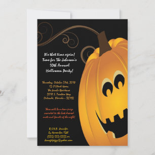 Invitation du Citrouille JackOLanter Halloween