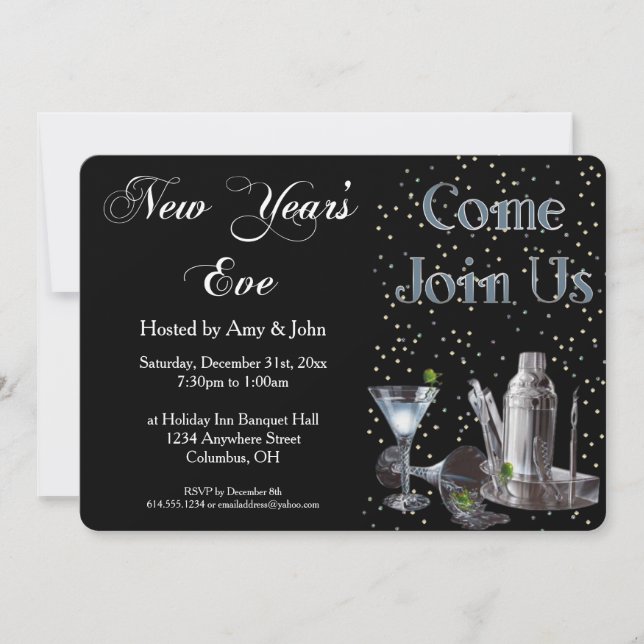 Invitation du Cocktail du Nouvel An (Devant)