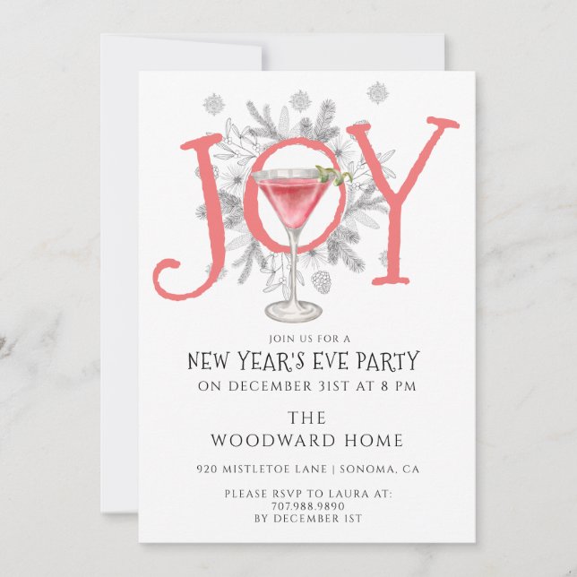 Invitation du Cocktail du Nouvel An (Devant)