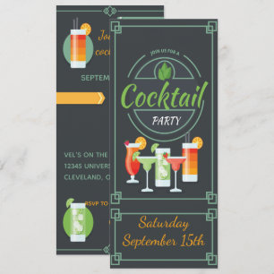 Invitation du Cocktail Party Chalkboard tendance