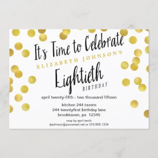 Invitation du Confetti Gold 80e anniversaire