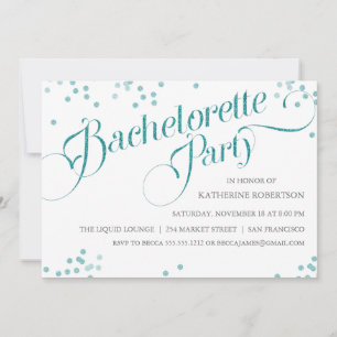 Invitation du Confetti Parties scintillant Bachelo