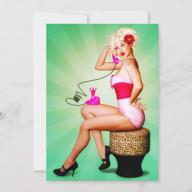 Invitation du Conversation Retro Pin-Up Party (Devant)
