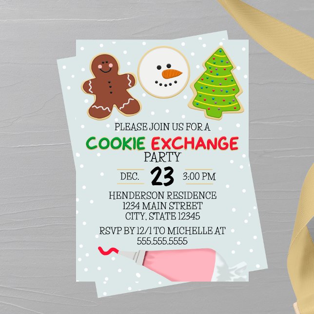 Invitation du Cookie Exchange Party (Créateur téléchargé)