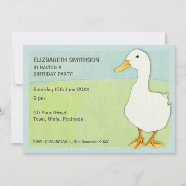 Invitation du Cool de canard (Devant)