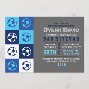 Invitation du cool SOCCER Bar Mitzvah