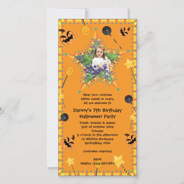Invitation du Costume d'Halloween (Devant)