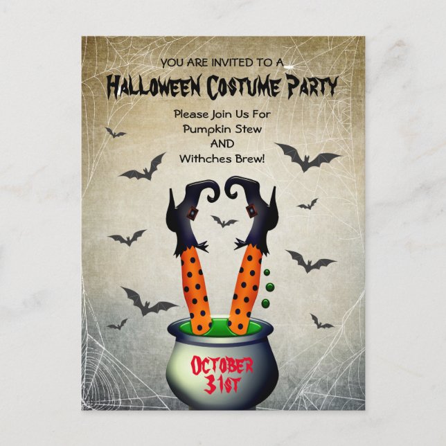 Invitation du Costume d'Halloween (Devant)