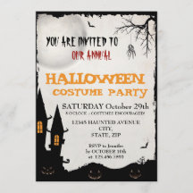Invitation du Costume d'Halloween