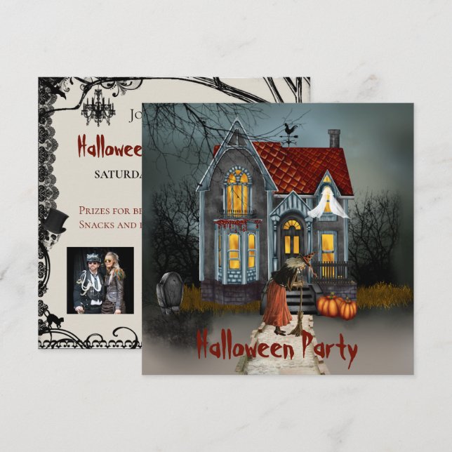 Invitation du Costume Halloween (Devant / Derrière)
