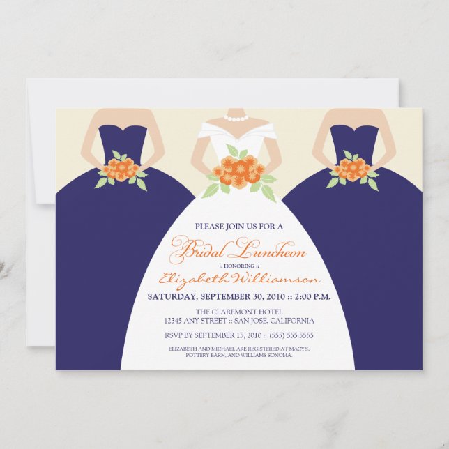 Invitation du déjeuner de la mariée et de la marié (Devant)