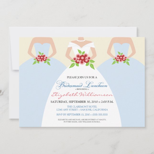 Invitation du déjeuner de la mariée et de la marié (Devant)