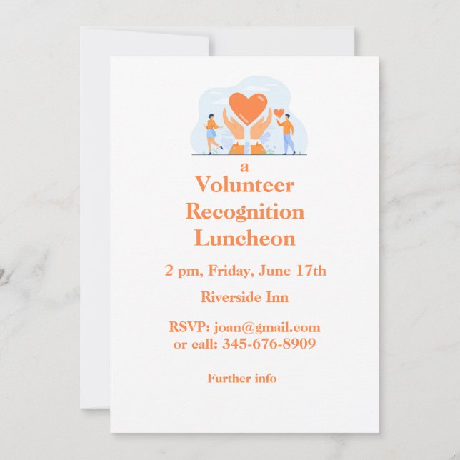 Invitation du déjeuner de reconnaissance des bénév (Dos)