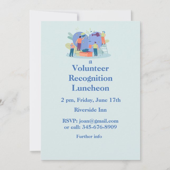 Invitation du déjeuner de reconnaissance des bénév (Dos)