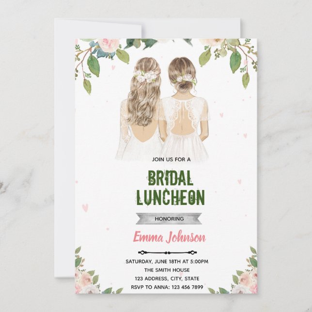 Invitation du déjeuner nuptial (Devant)