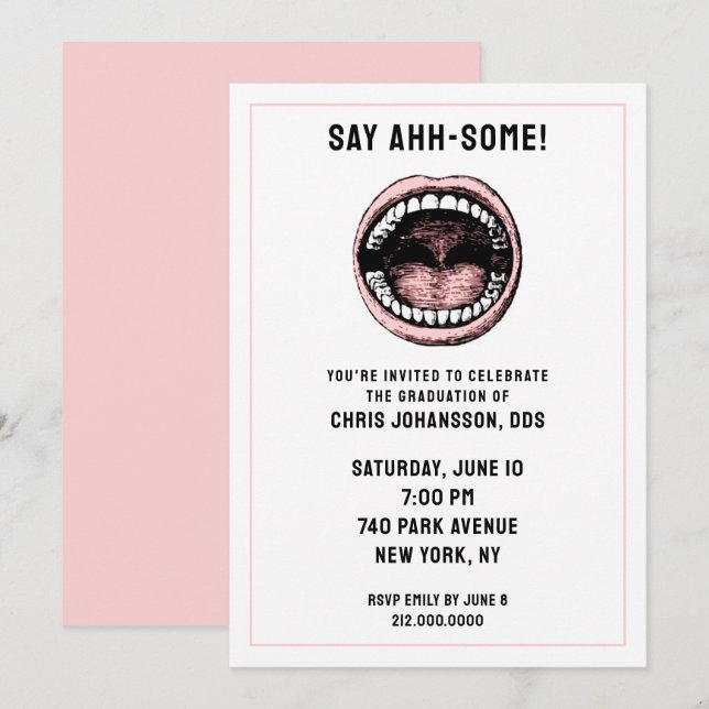 Invitation du Dentist Gradust Party (Devant / Derrière)