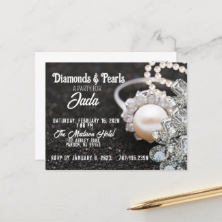 Invitation du Diamonds and Pearls Party