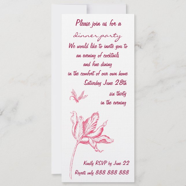 Invitation du dîner (Devant)