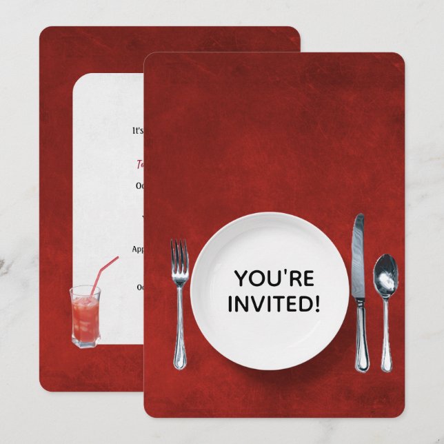 Invitation du dîner (Devant / Derrière)