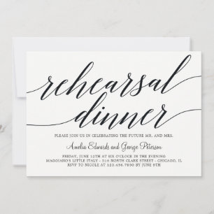 Invitation du dîner de répétition de script modern