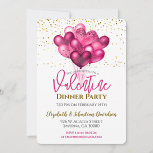 Invitation du dîner de Saint Valentin