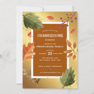 Invitation Du Dîner De Thanksgiving