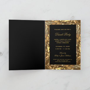Invitation du Diwali Party Élégante Noir et Or