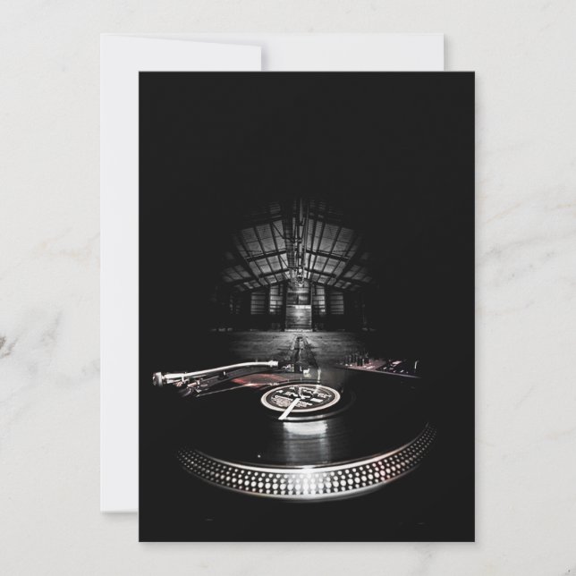 Invitation du DJ de partie avec les icônes (Devant)