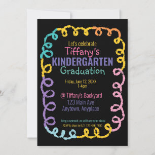 Invitation du doodle Kindergarten Graduation Party