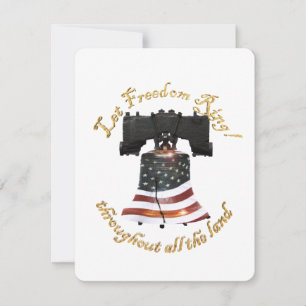 Invitation du drapeau américain Liberty Bell