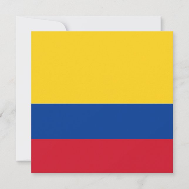 Invitation du drapeau colombien (Devant)
