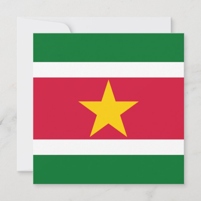 Invitation du drapeau du Suriname (Devant)