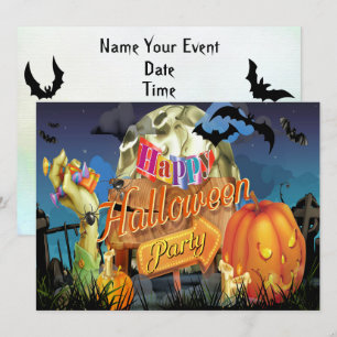 Invitation du fabuleux Vector Art Party Halloween