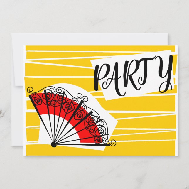 Invitation du Fan partie espagnol horizontale (Devant)
