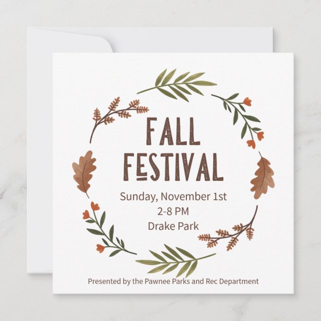 Invitation du Festival d'automne (Devant)
