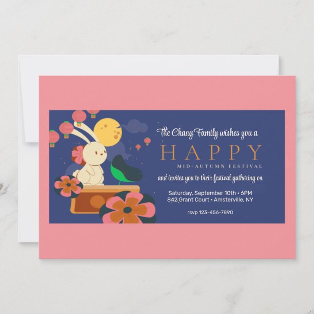 Invitation du Festival du milieu de l'automne (Devant)