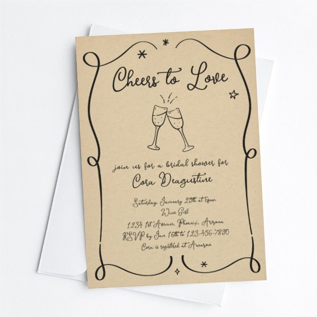 Invitation du Fiançailles de Fête des mariées (Créateur téléchargé)