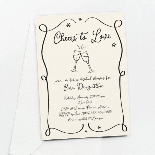 Invitation du Fiançailles de Fête des mariées (Créateur téléchargé)