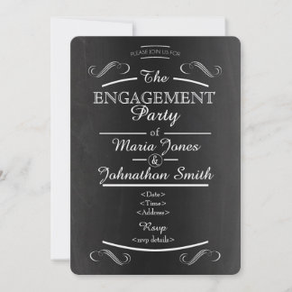 Invitation du fiançailles de typographie de tablea