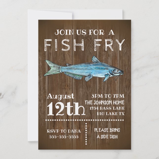 Invitation du Fish Fry Party (Devant)