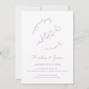 Invitation du fleur sauvage Engagement Party à Lil