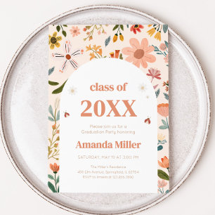 Invitation du fleur sauvage Graduation Party