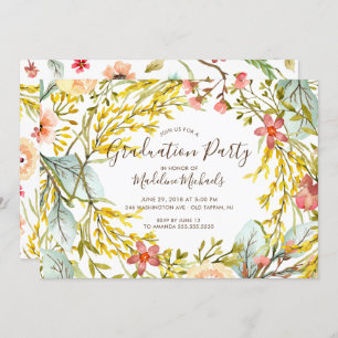 Invitation du Fleur sauvage Graduation Party