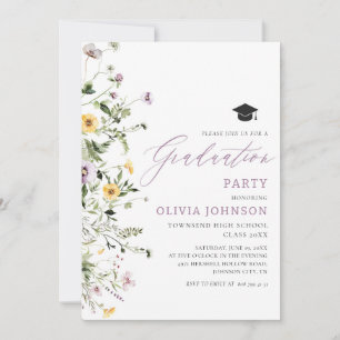 Invitation du Fleur sauvage Pink Purple